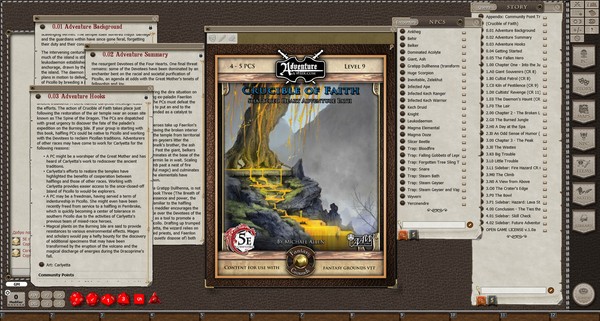 Скриншот из Fantasy Grounds - 5E: Shattered Heart Adventure Path (5E): Crucible of Faith