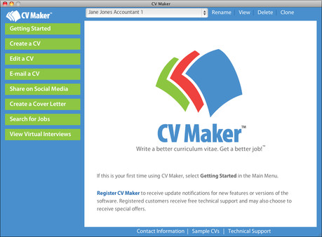 Скриншот из CV Maker for Mac