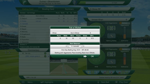 Скриншот из Cricket Captain 2016