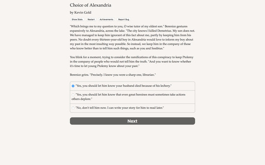 Скриншот из Choice of Alexandria