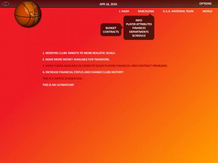Скриншот из World Basketball Manager 2010