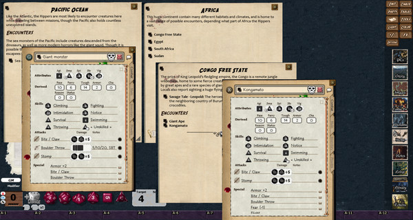 Скриншот из Fantasy Grounds - Savage Worlds - Rippers Resurrected: Game Master's Handbook