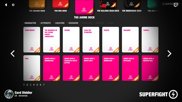 Скриншот из SUPERFIGHT - The Anime Deck