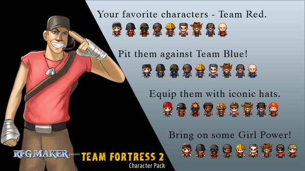 Скриншот из RPG Maker MV - Team Fortress 2 Character Pack