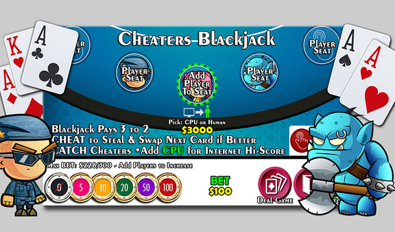 Скриншот из Cheaters Blackjack 21