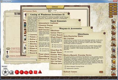 Скриншот из Fantasy Grounds - Deadlands: The 1880 Smith & Robards Catalog