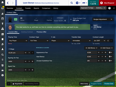 скриншот Football Manager Touch 2017 - All Players Interested 0