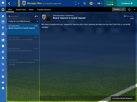 скриншот Football Manager Touch 2017 - Board-Override 0