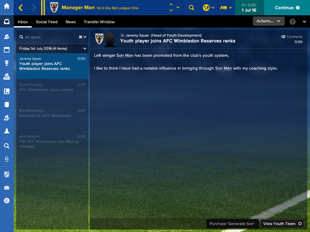 скриншот Football Manager Touch 2017 - Design a Son 3