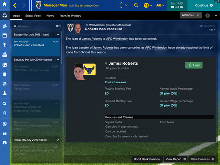 скриншот Football Manager Touch 2017 - No Loan Restrictions 4