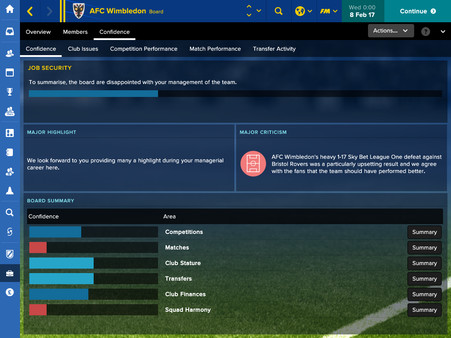 скриншот Football Manager Touch 2017 - No Sacking 0