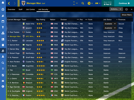 скриншот Football Manager Touch 2017 - No Sacking 1