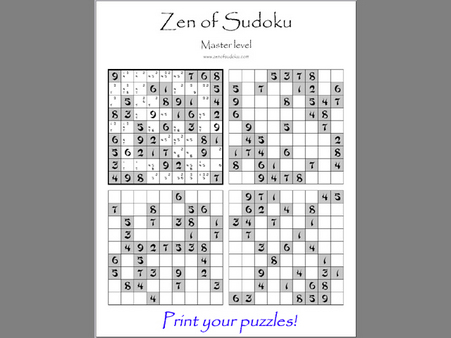 Zen of Sudoku requirements