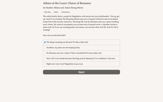 Affairs of the Court: Choice of Romance recommended requirements