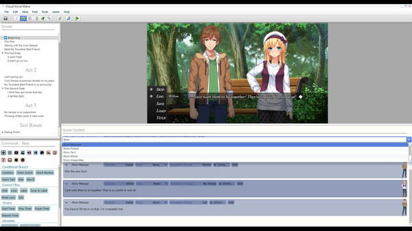 Скриншот из Visual Novel Maker