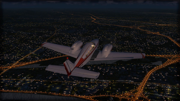 Скриншот из FSX Steam Edition: Night Environment: Pennsylvania Add-On