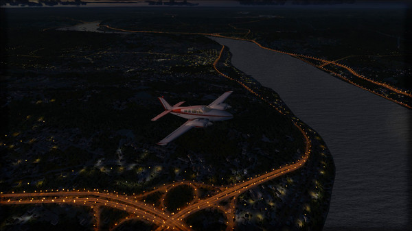 Скриншот из FSX Steam Edition: Night Environment: Pennsylvania Add-On