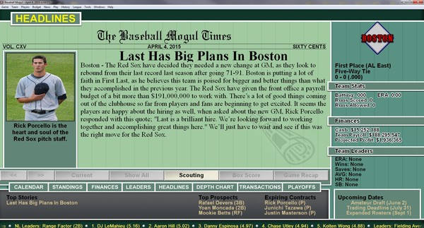 Baseball Mogul Diamond screenshot