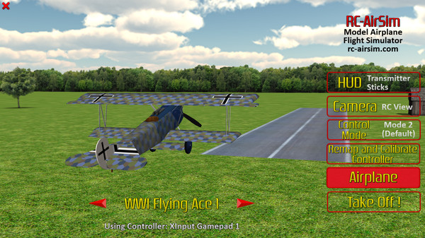 Скриншот из RC-AirSim - RC Model Airplane Flight Simulator