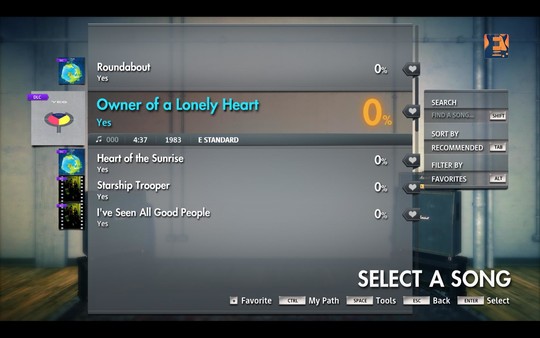 Скриншот из Rocksmith 2014 Edition - Remastered - Yes - Owner of a Lonely Heart