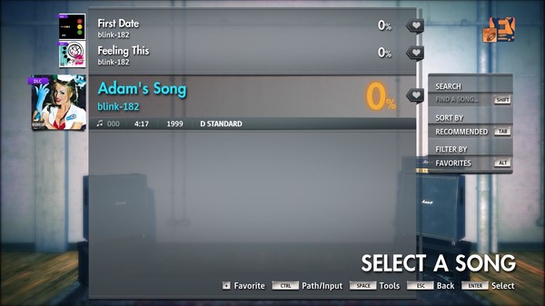 Скриншот из Rocksmith® 2014 Edition – Remastered – blink-182 - “Adam’s Song”