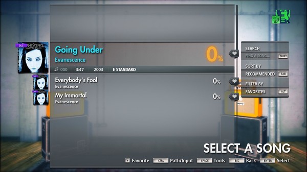 Скриншот из Rocksmith 2014 - Remastered – Evanescence - “Going Under”