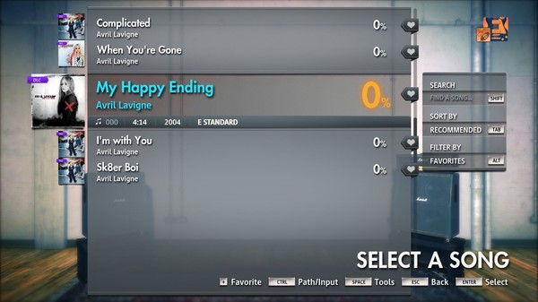 Скриншот из Rocksmith® 2014 Edition – Remastered – Avril Lavigne - “My Happy Ending”