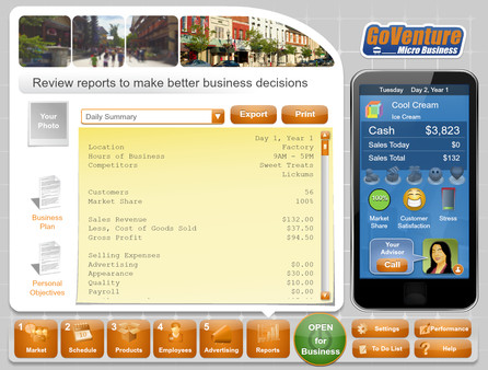 Скриншот из GoVenture MICRO BUSINESS