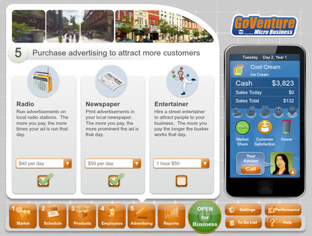 Скриншот из GoVenture MICRO BUSINESS
