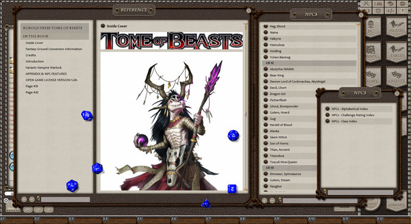 Скриншот из Fantasy Grounds - 5E: Tome of Beasts
