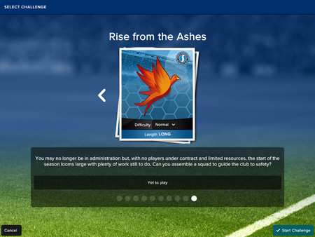 скриншот Football Manager Touch 2017 Rise from the Ashes Challenge 0