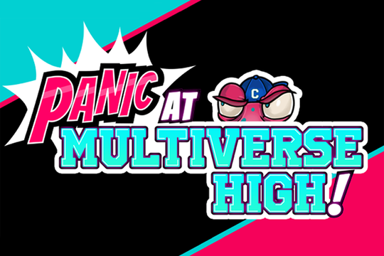 PANIC at Multiverse High! Logo