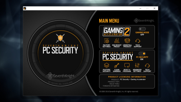 Can i run Seventh Knight PC Security + Gaming Accelerator 2