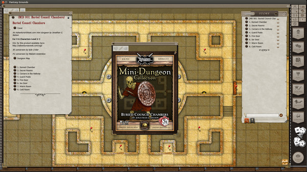 Скриншот из Fantasy Grounds - 5E: Mini-Dungeon #001 - Buried Council Chambers