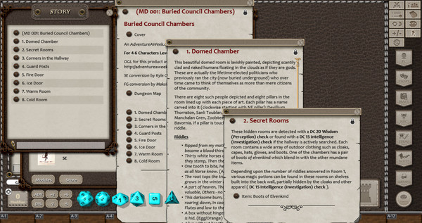 Скриншот из Fantasy Grounds - 5E: Mini-Dungeon #001 - Buried Council Chambers