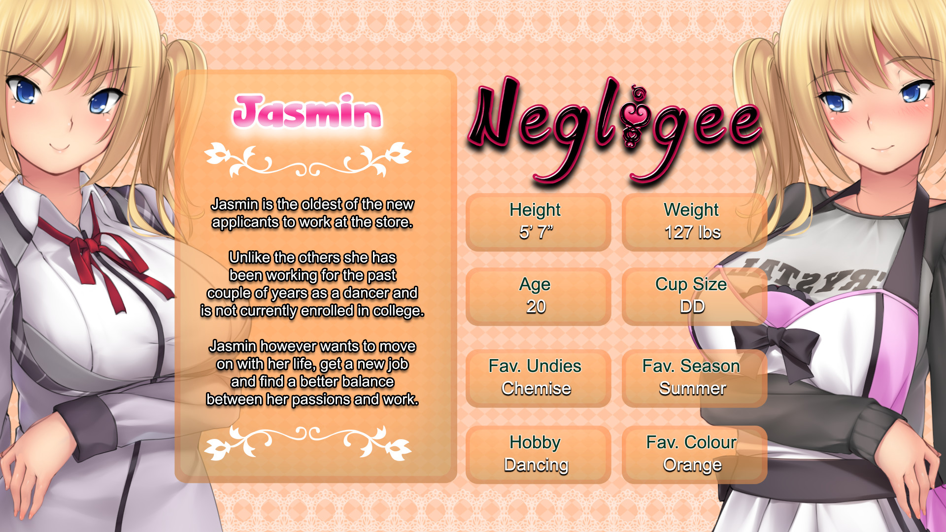 Negligee game Negligee game