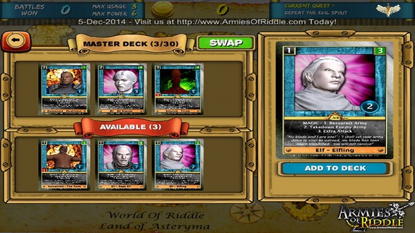 Armies of Riddle CCG Fantasy Battle Card Game