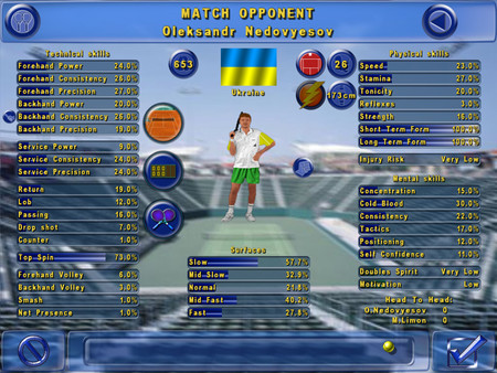 Скриншот из Tennis Elbow Manager