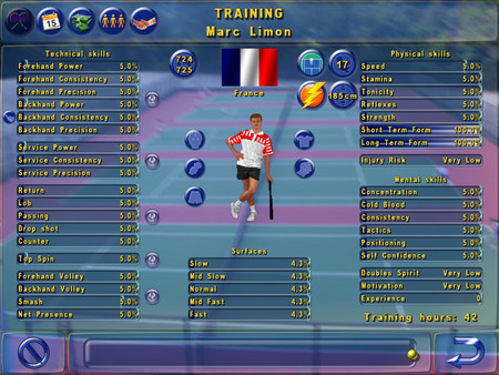 Tennis Elbow Manager game for Linux 1