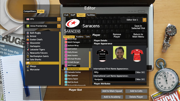 Rugby Union Team Manager 2017 screenshot