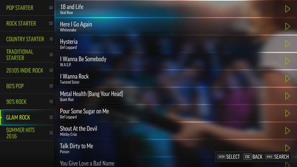 Скриншот из FourChords Guitar Karaoke - Glam Rock Song Pack