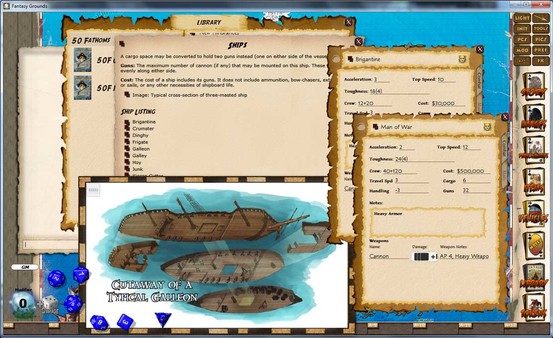 Скриншот из Fantasy Grounds - 50 Fathoms (Savage Worlds)