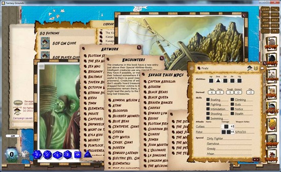 Скриншот из Fantasy Grounds - 50 Fathoms (Savage Worlds)