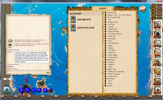 Скриншот из Fantasy Grounds - 50 Fathoms (Savage Worlds)