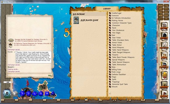 Скриншот из Fantasy Grounds - 50 Fathom's Player's Guide (Savage Worlds)
