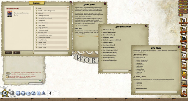Скриншот из Fantasy Grounds - Super Powers Companion: 2nd Edition (Savage Worlds)