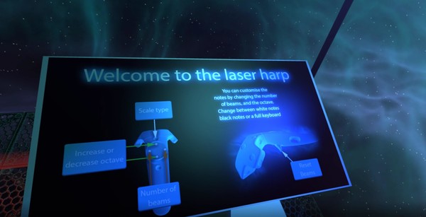 Скриншот из VR Laser Harp