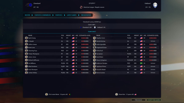 Pro Basketball Manager 2017for windows and Linux 1
