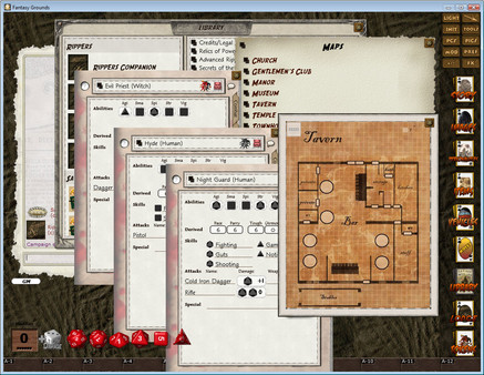 Скриншот из Fantasy Grounds - Rippers Companion (Savage Worlds)