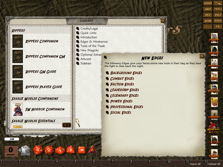 Скриншот из Fantasy Grounds - Rippers Companion (Savage Worlds)